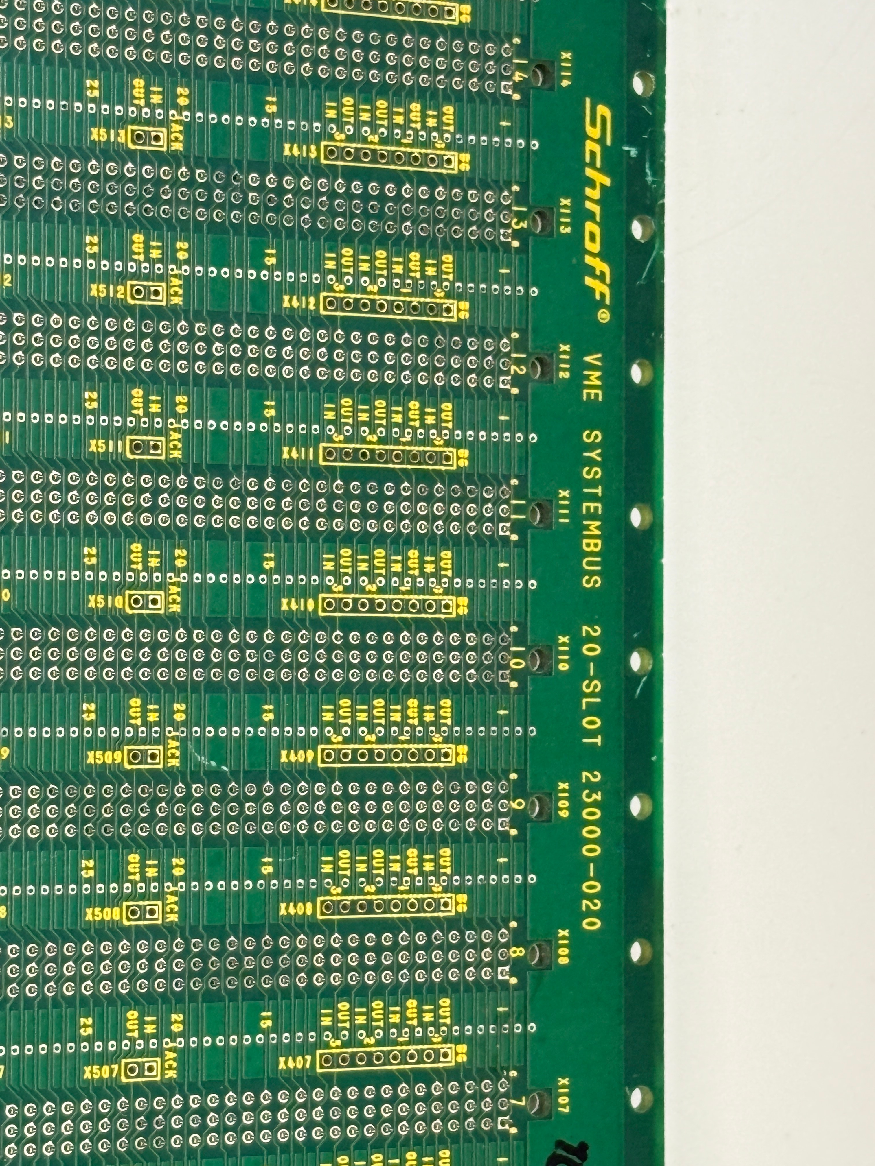 Schroff 23000-020 VME Systembus 20-Slot Backplane PCB
