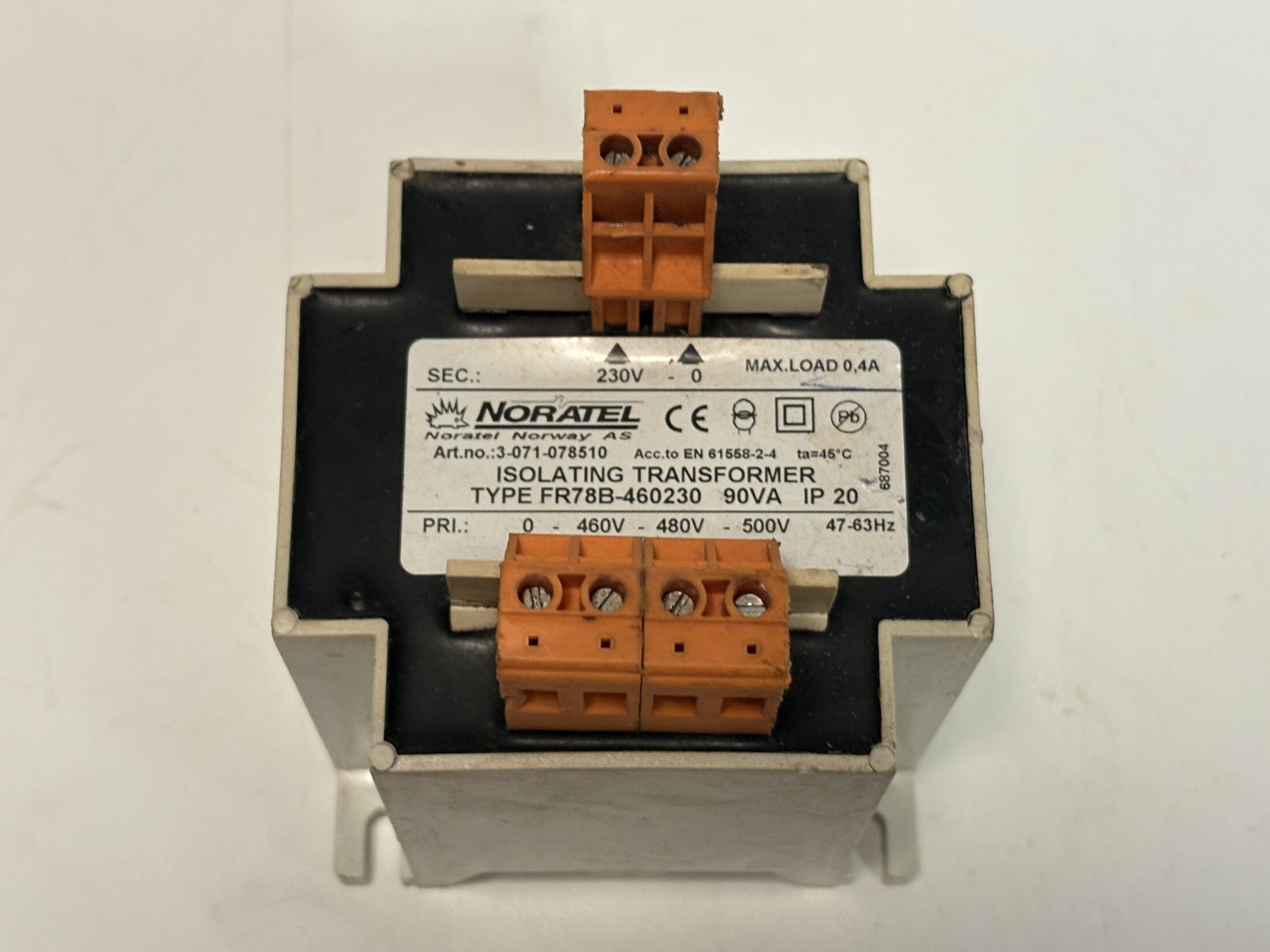 Noratel FR78B-460230 90VA 460-500V to 230V Transformer