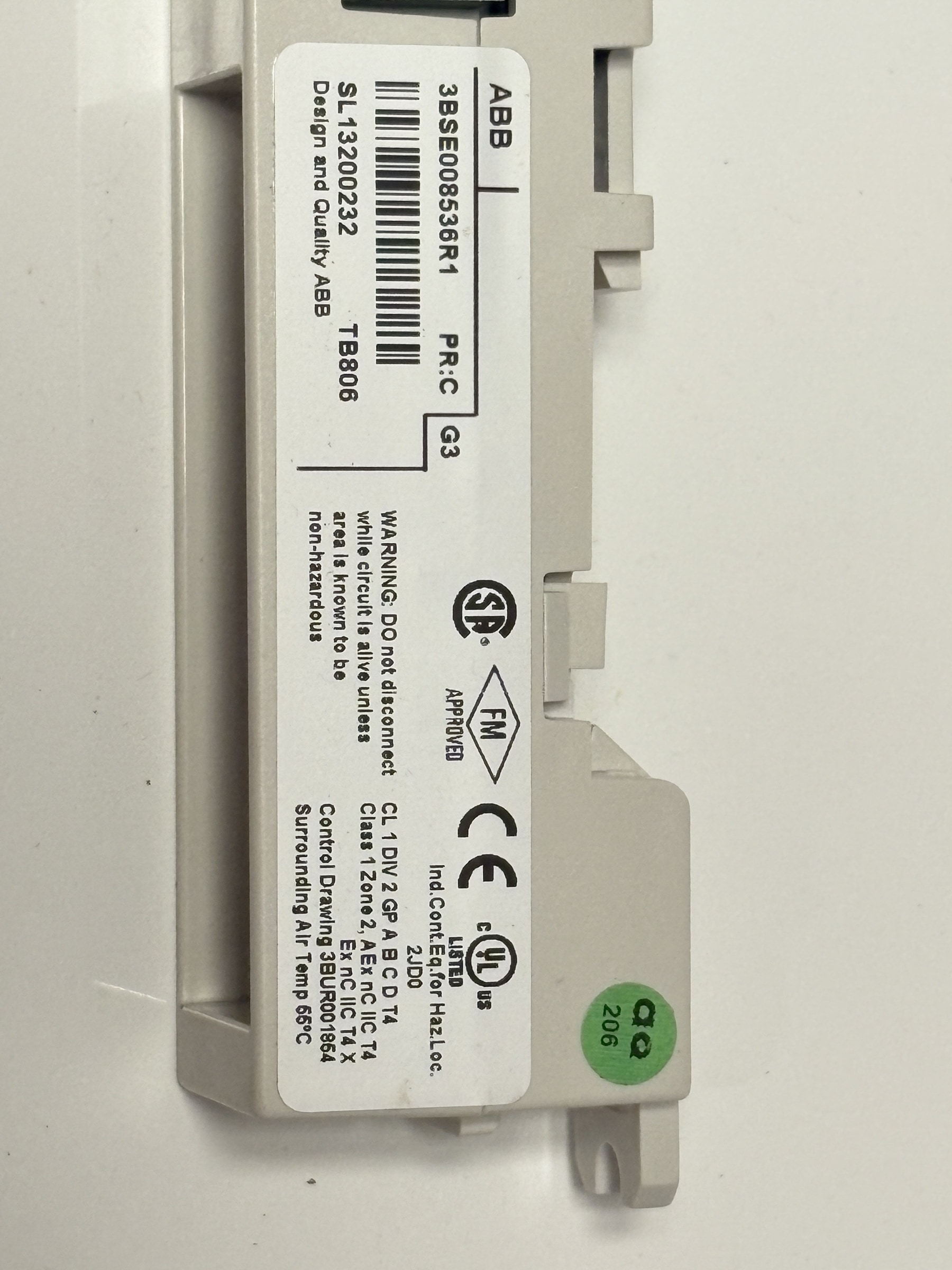 ABB TB807 Modulebus Terminator 3BSE008538R1