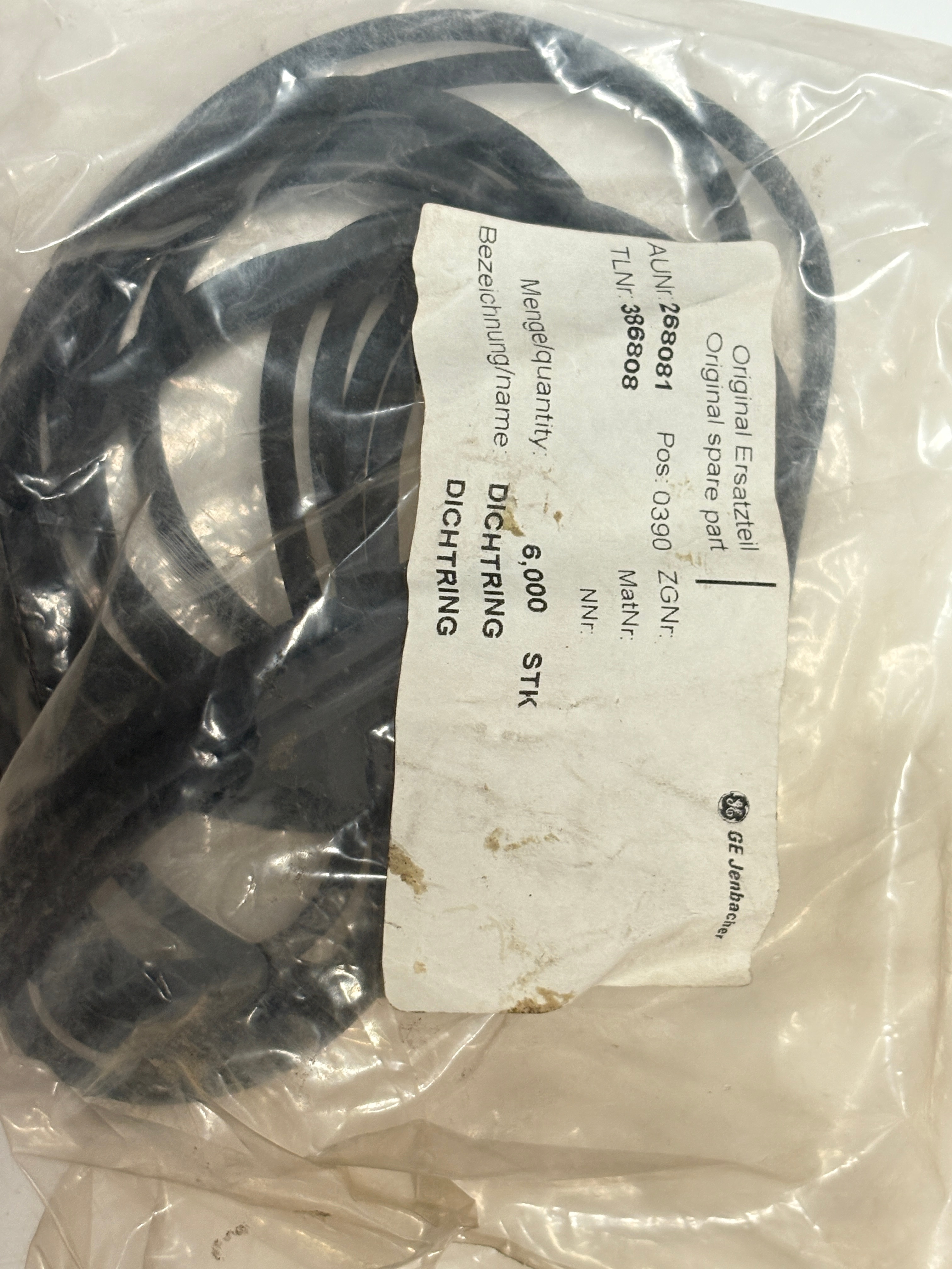 GE Jenbacher 386808 DICHTRING Sealing Ring Qty 6