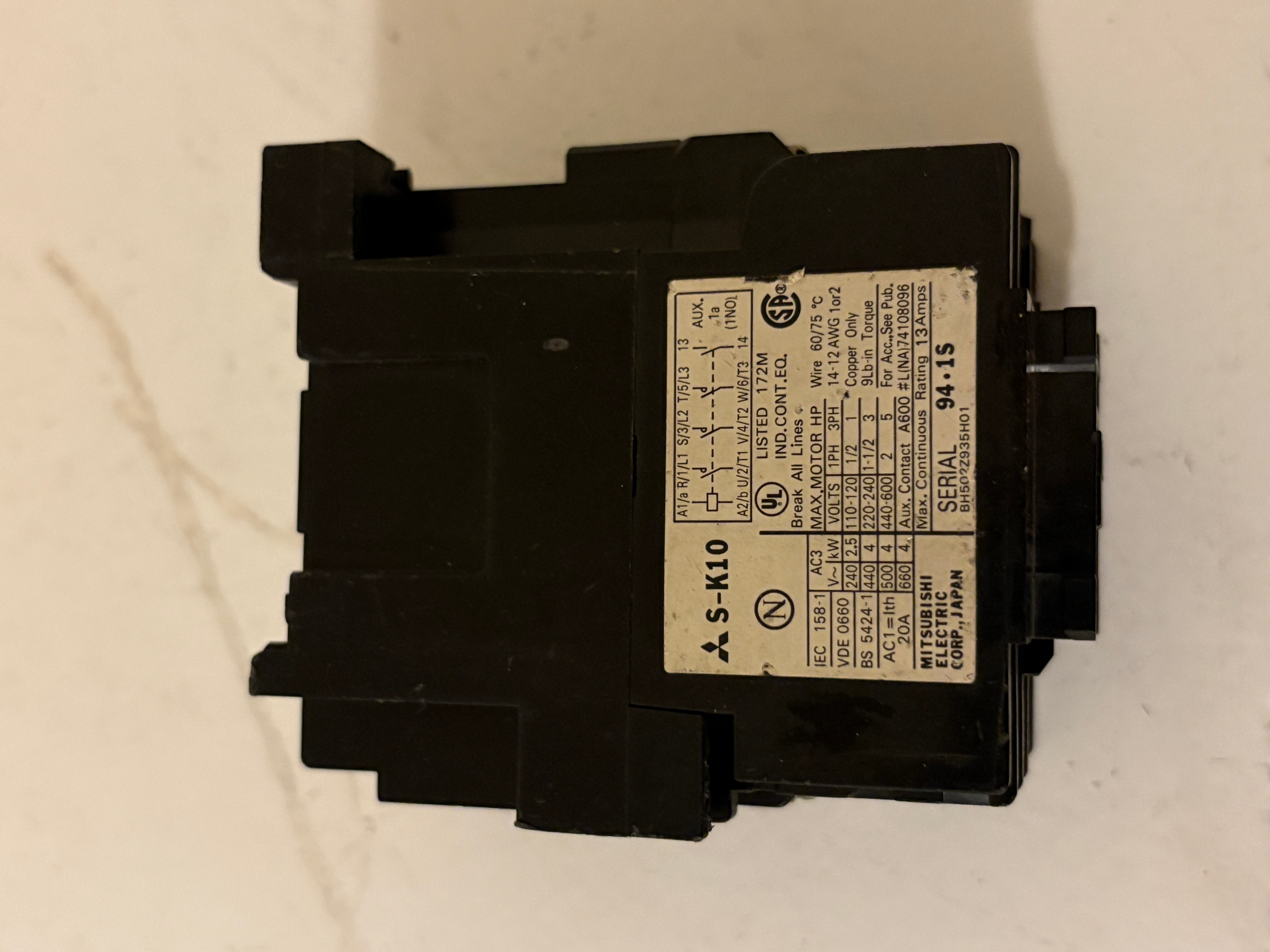 Mitsubishi Electric A-SK10 S-K10 Magnetic Contactor 13A 380-440V