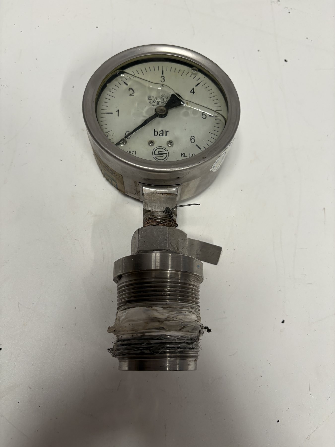 Schuh SX 500 -1 to 6 Bar Stainless Pressure Gauge EN 837-1