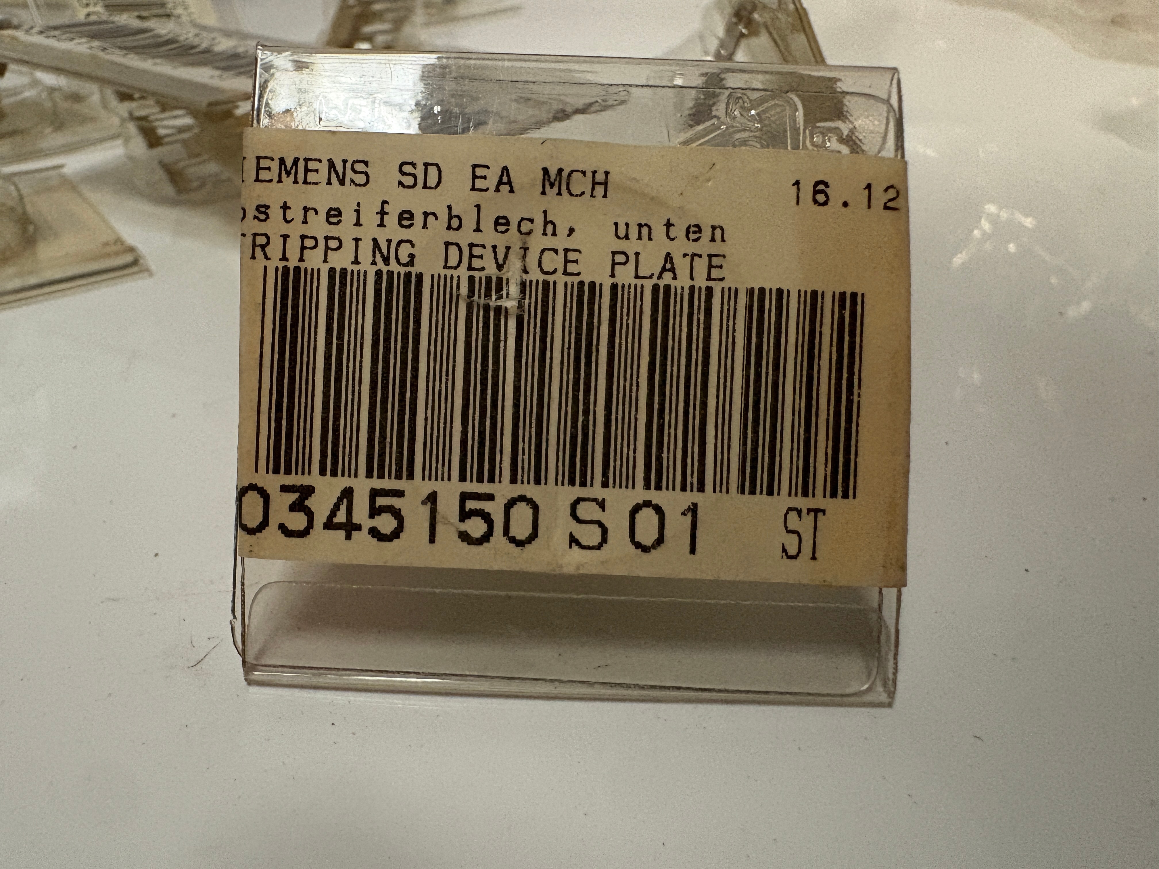 Siemens 00345150 S01 ST Siplace Stripping Device Plate Bottom Product Type SMT machine spare part
