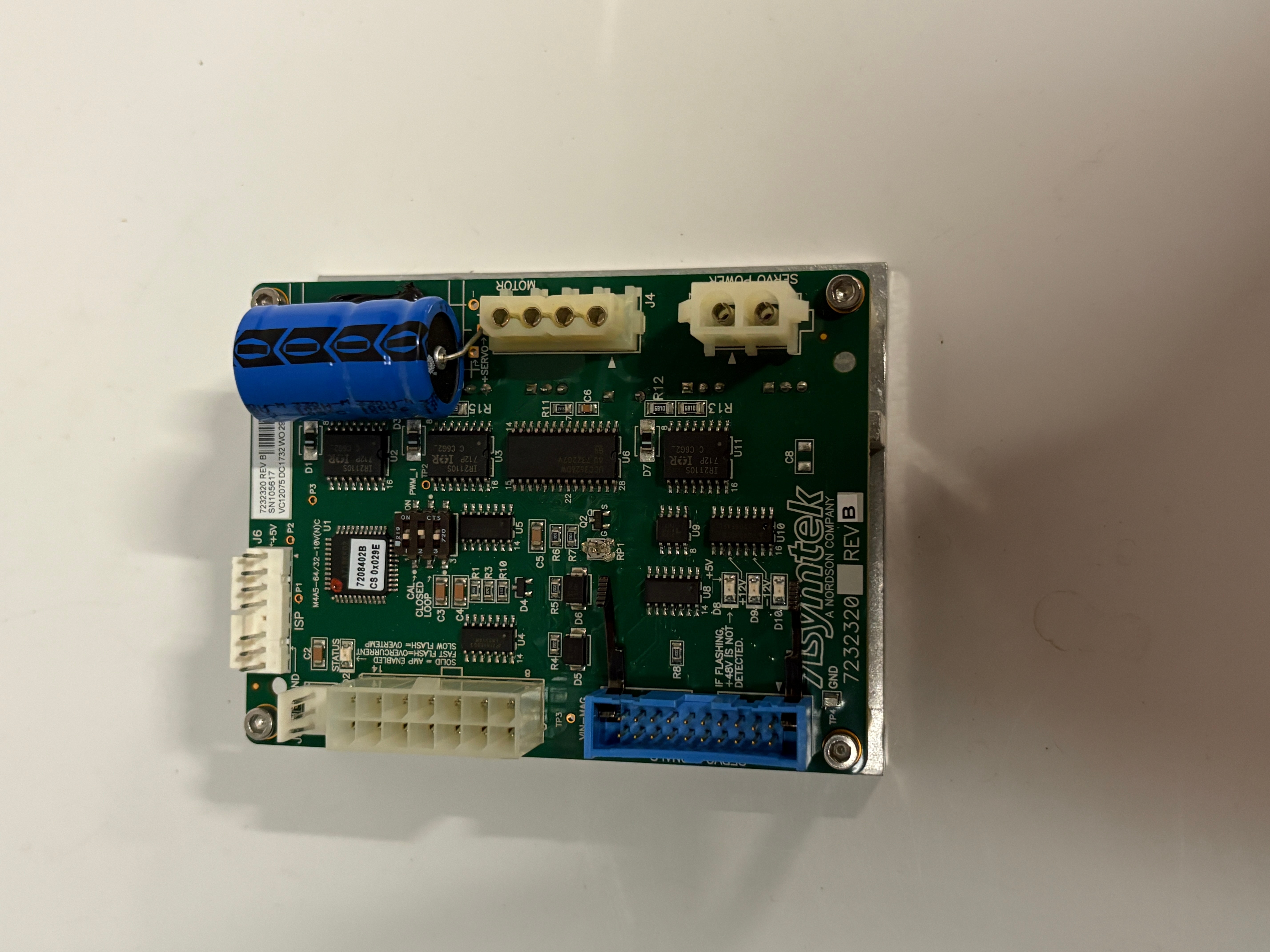 Nordson Asymtek 6105630 PWA CM Servo Amp Board 7232320 Rev B Model 7232320 Rev B1 Product Type Servo amplifier board