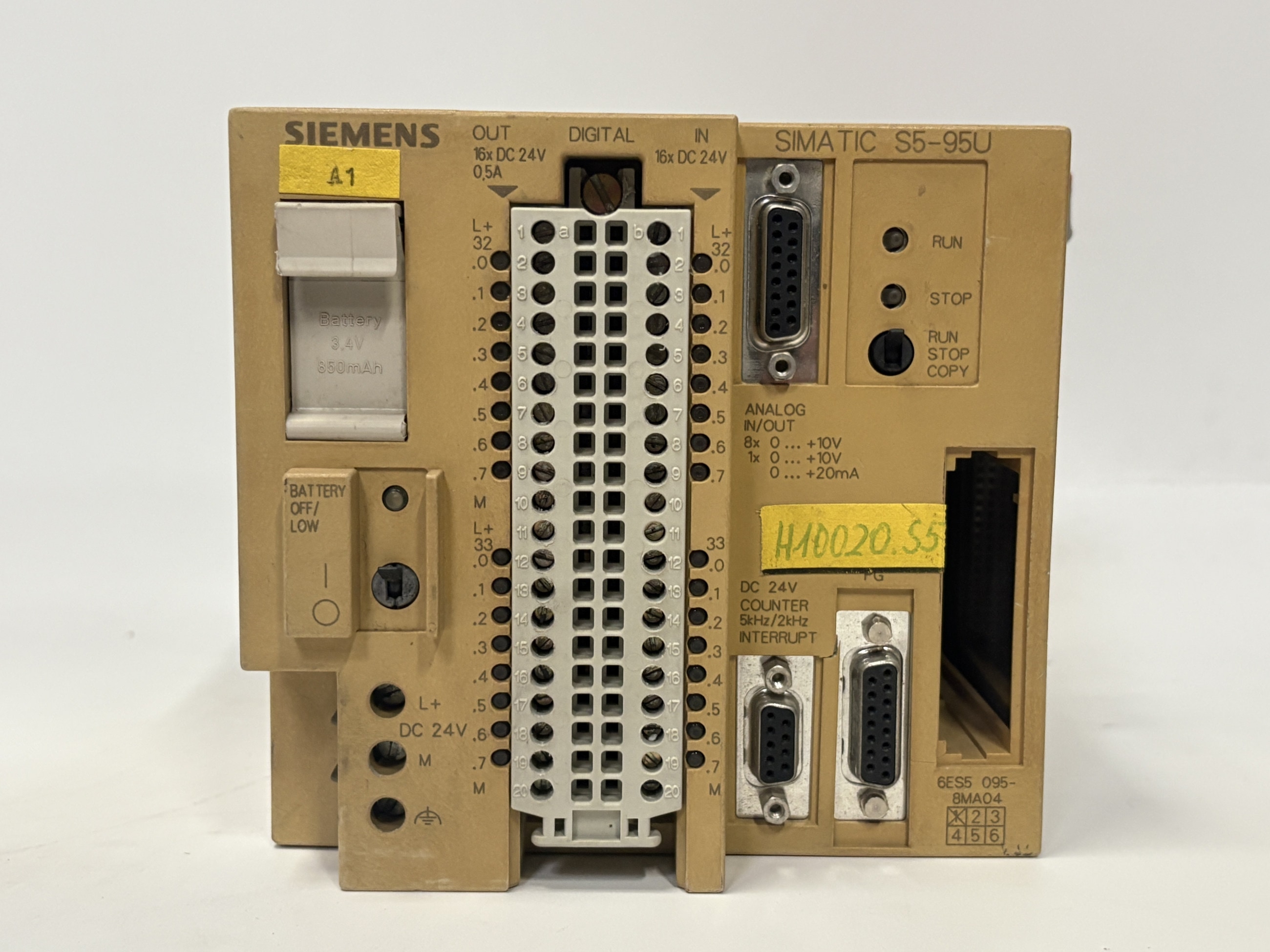 Siemens 6ES5095-8MA04 SIMATIC S5-95U Compact PLC CPU