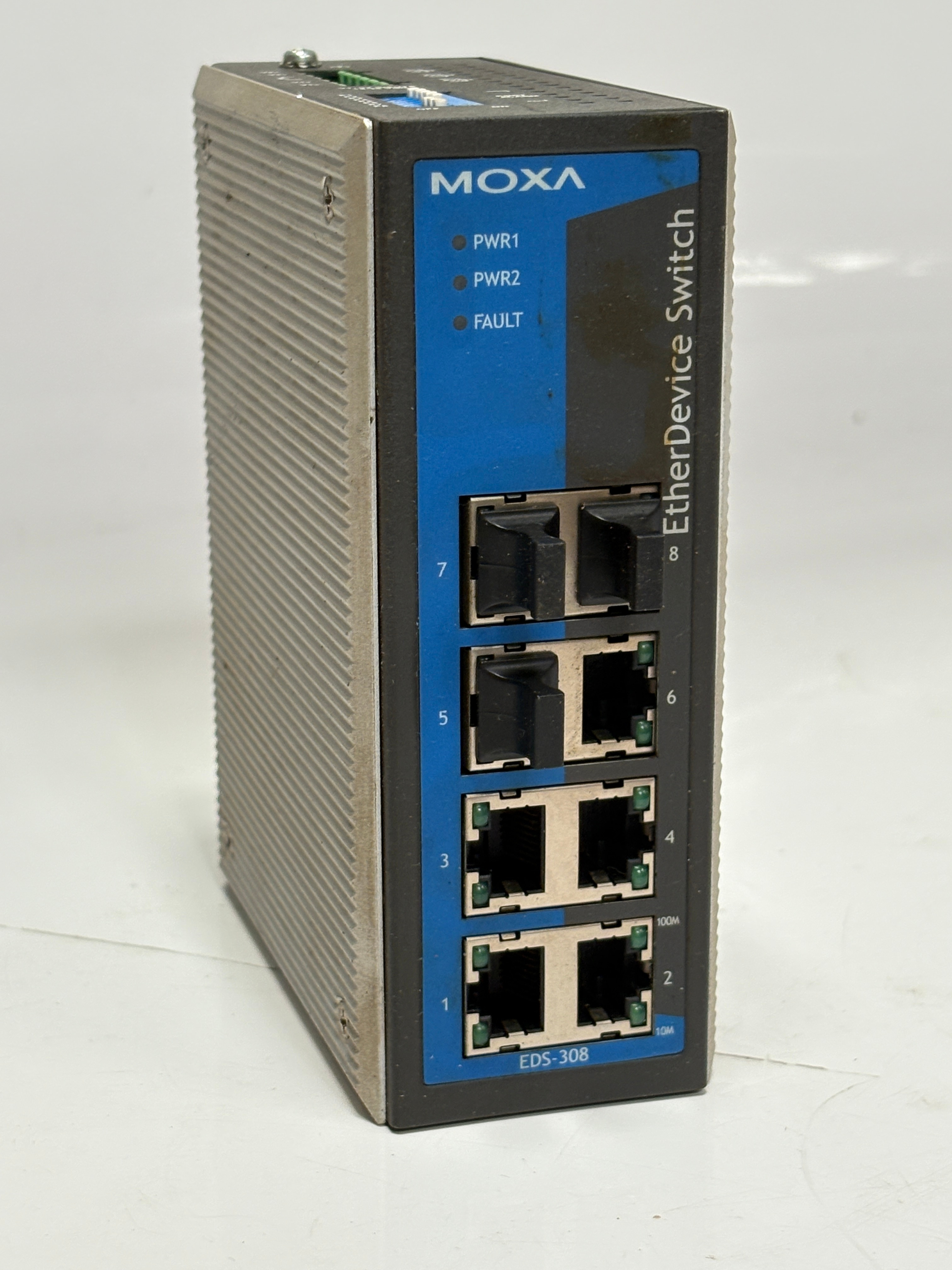 Moxa EDS-308 Rev 2.2 8-Port Ethernet Switch 12-48VDC