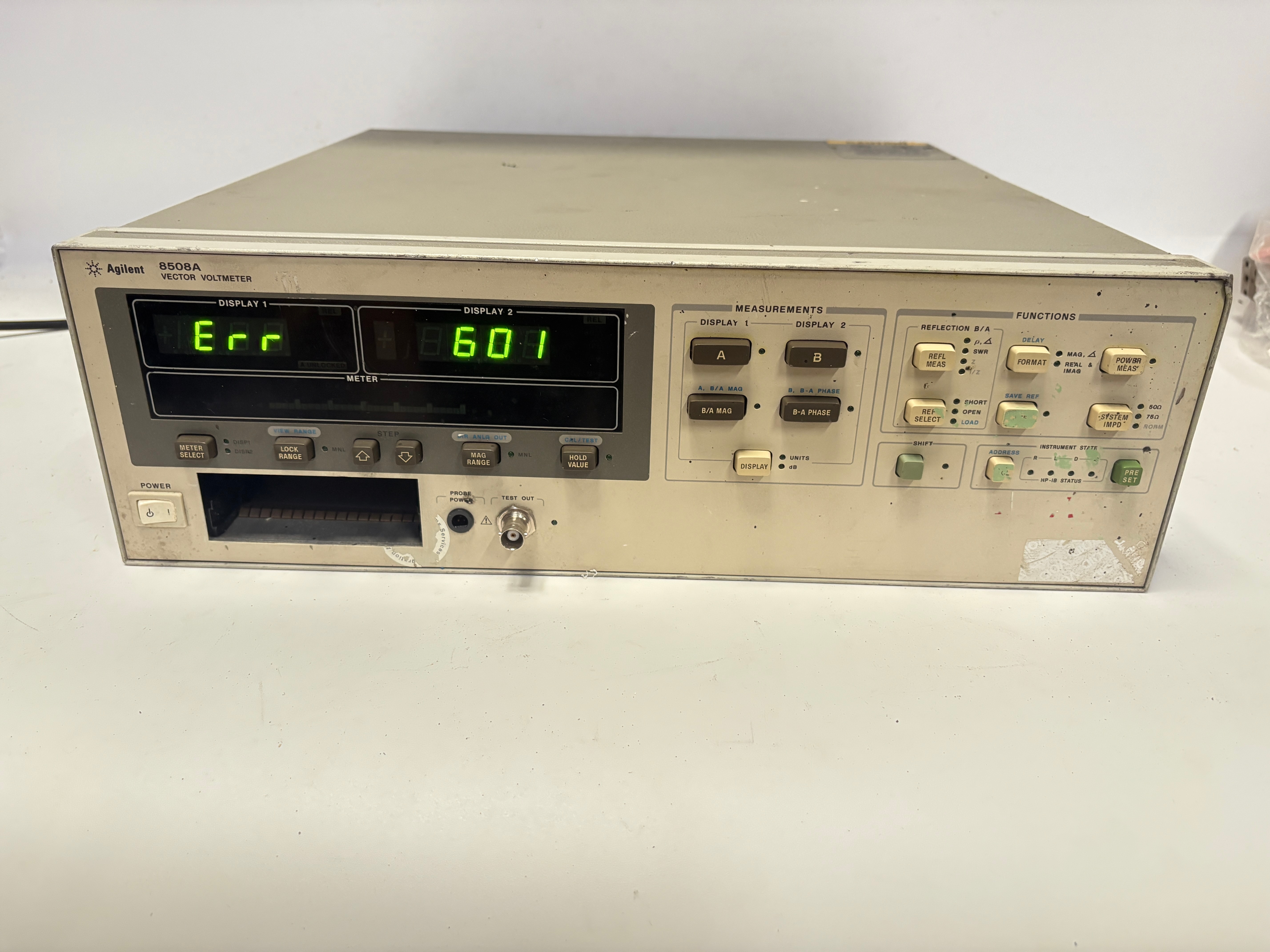 Agilent 8508A Vector Voltmeter Mainframe S/N 3908U06178