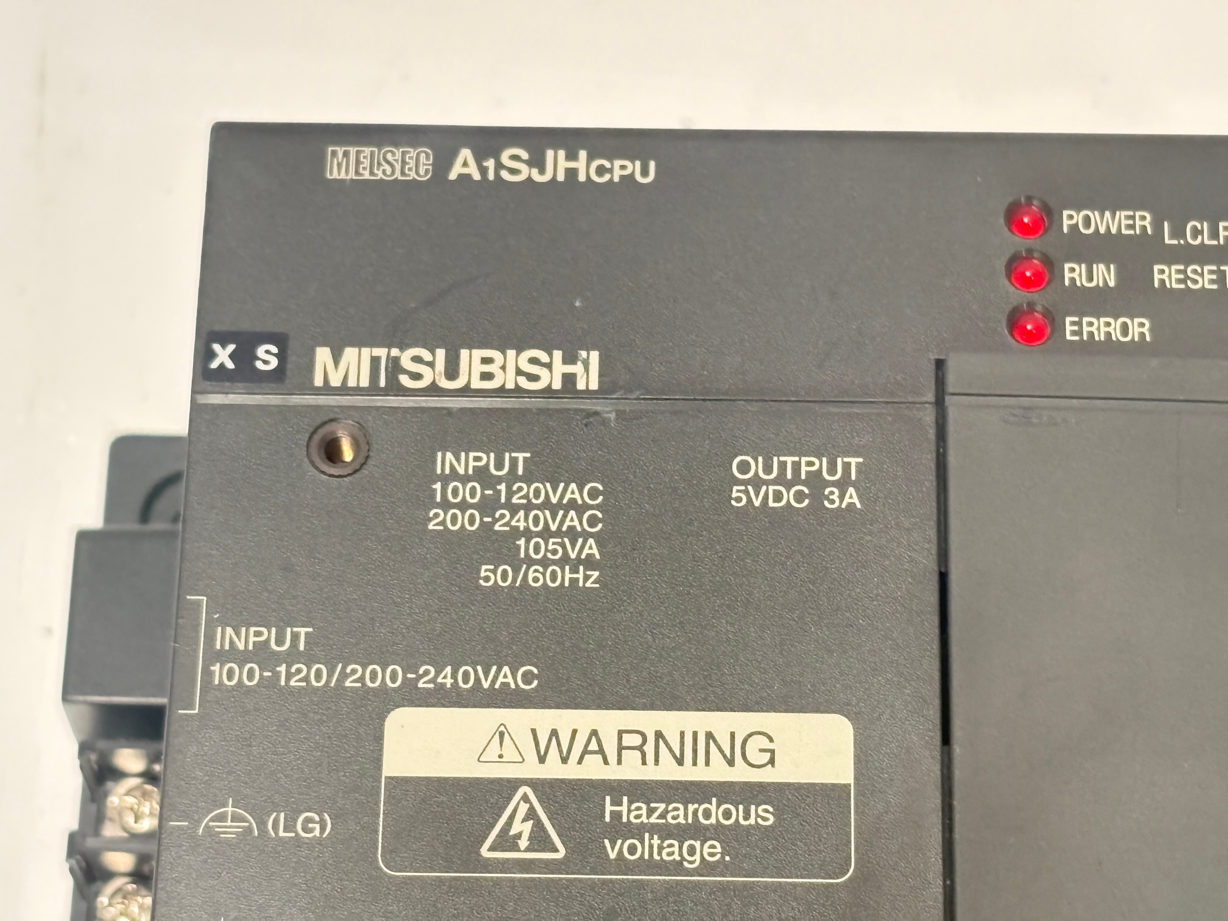 Mitsubishi MELSEC A1SJHCPU / A1SJHCPU-A PLC CPU Unit with 5-Slot Base Rack Product Type PLC CPU unit with base rack
