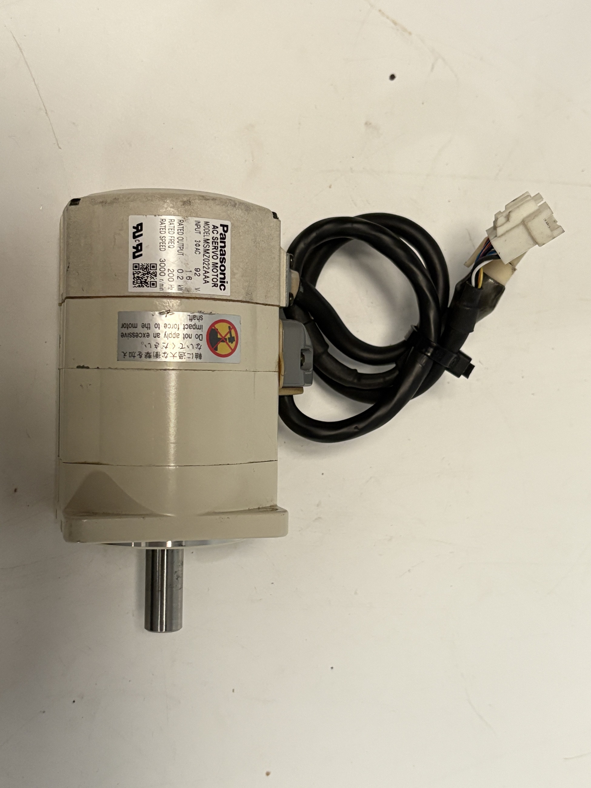 Panasonic MSMZ022AAA AC Servo Motor 0.2kW 3000rpm