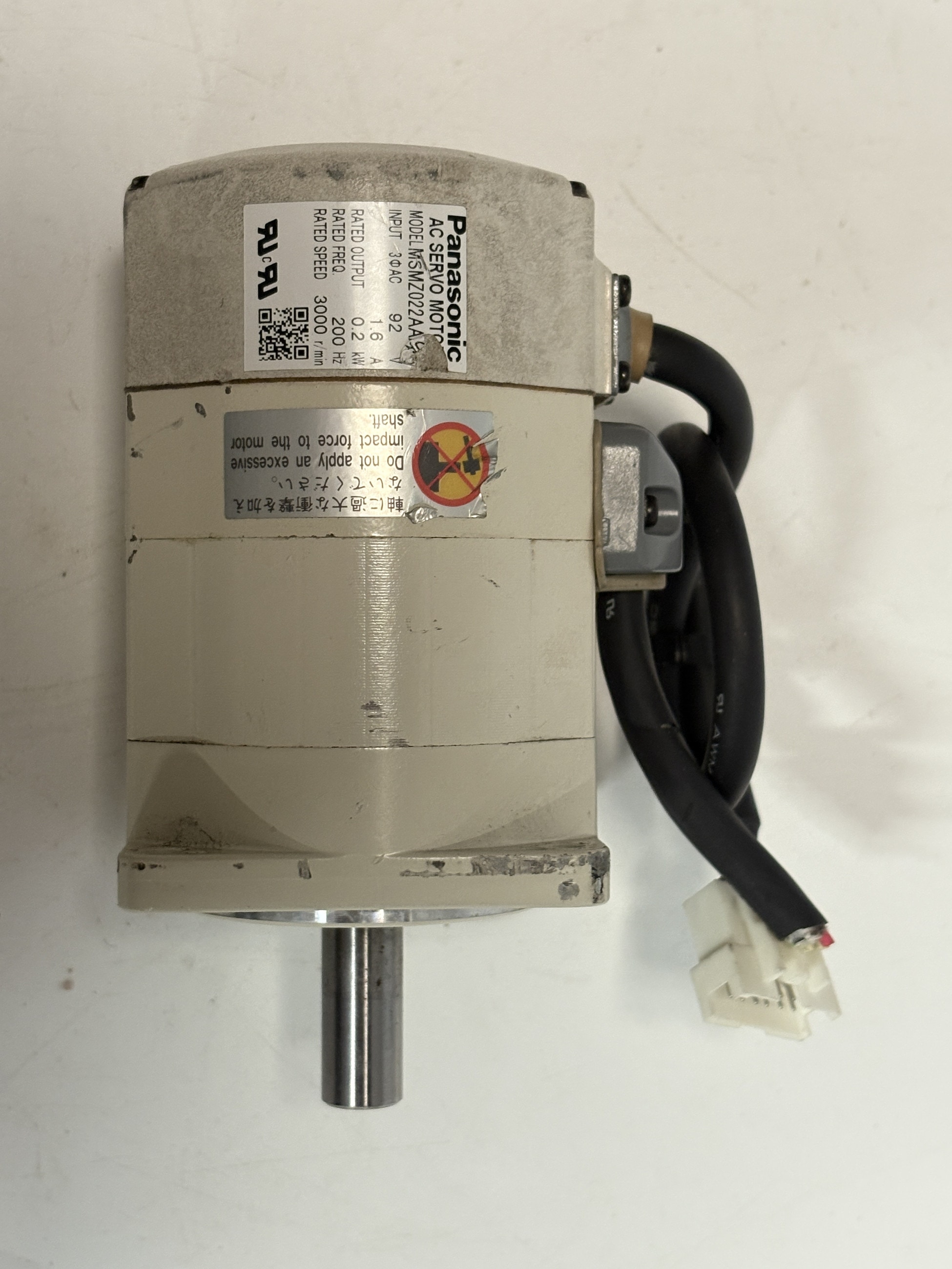 Panasonic MSMZ022AAA AC Servo Motor 0.2kW 3000rpm Cut Cable