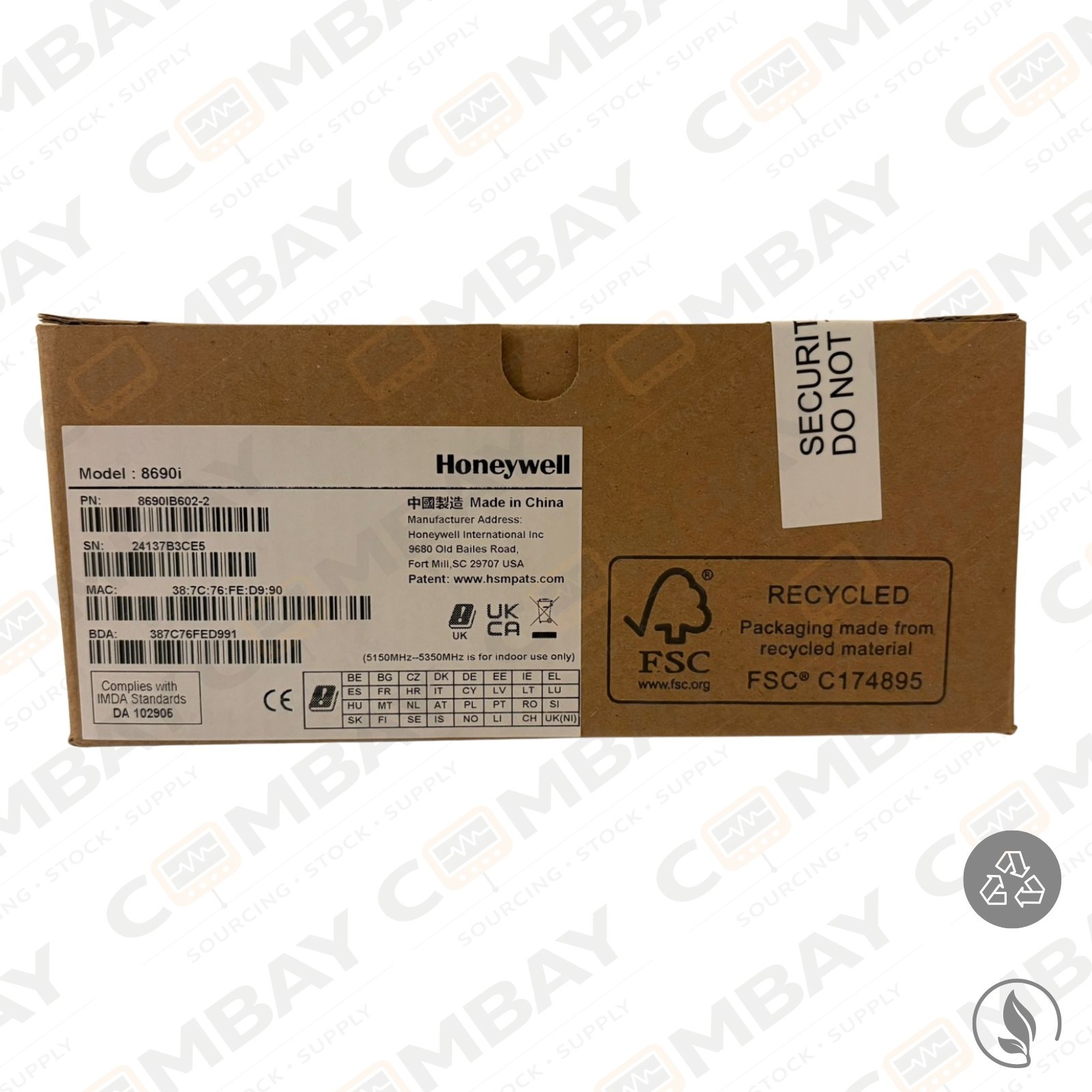 Honeywell 8690i Wearable Barcode Scanner 8690iB602-2 Bluetooth Ring Scanner